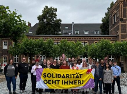 Community members join forces with fellow young trade unionists in Germany
